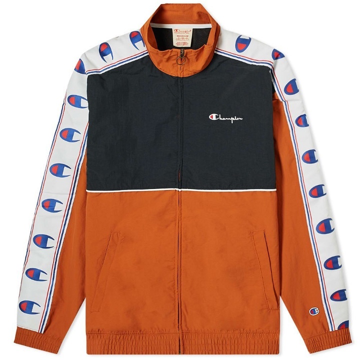 Photo: Champion Reverse Weave Tape Sleeve Track Top