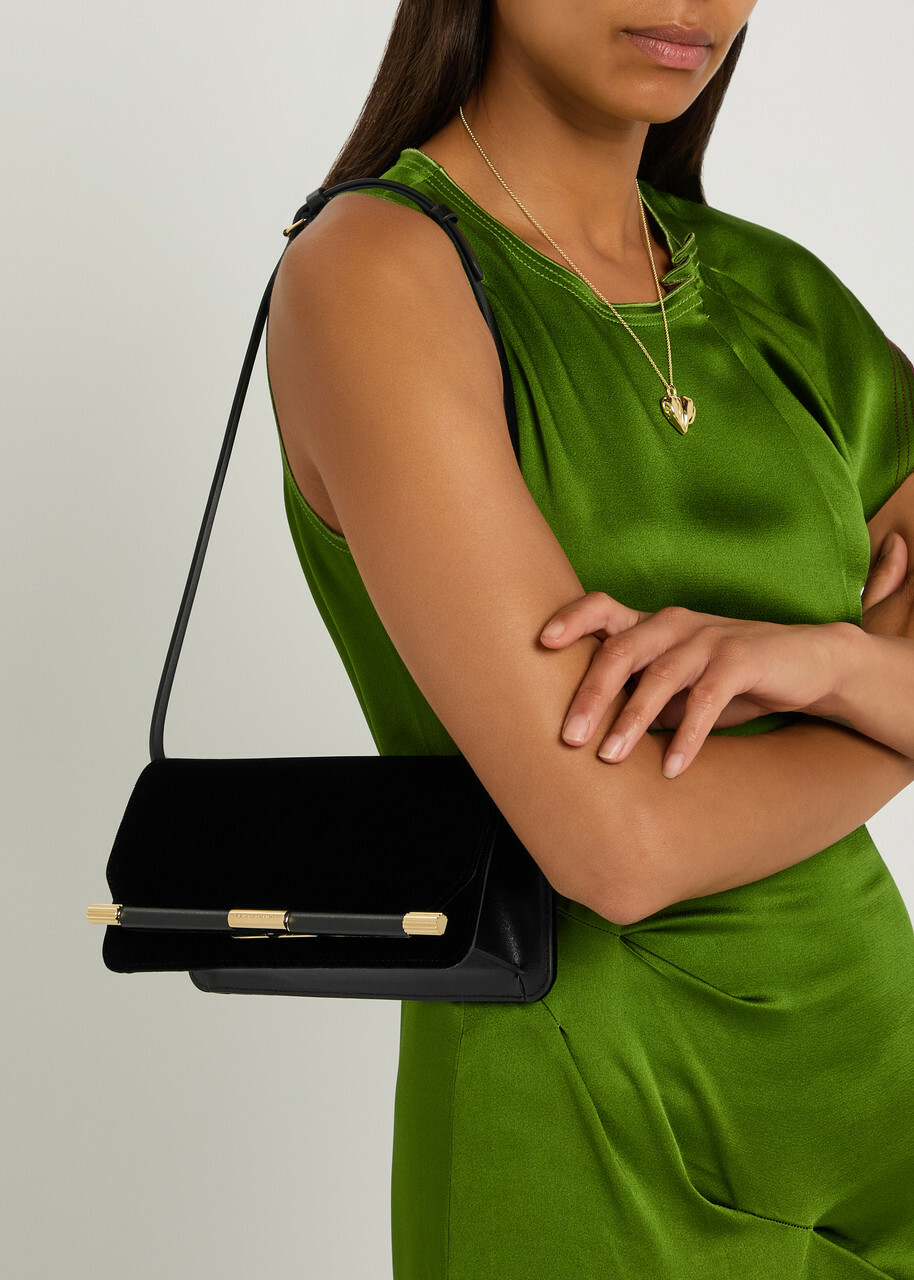 Victoria Beckham The 202 Suede Clutch - Black - One Size