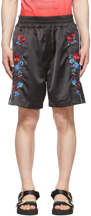 Photo: Versace Jeans Couture Black Polyester Shorts