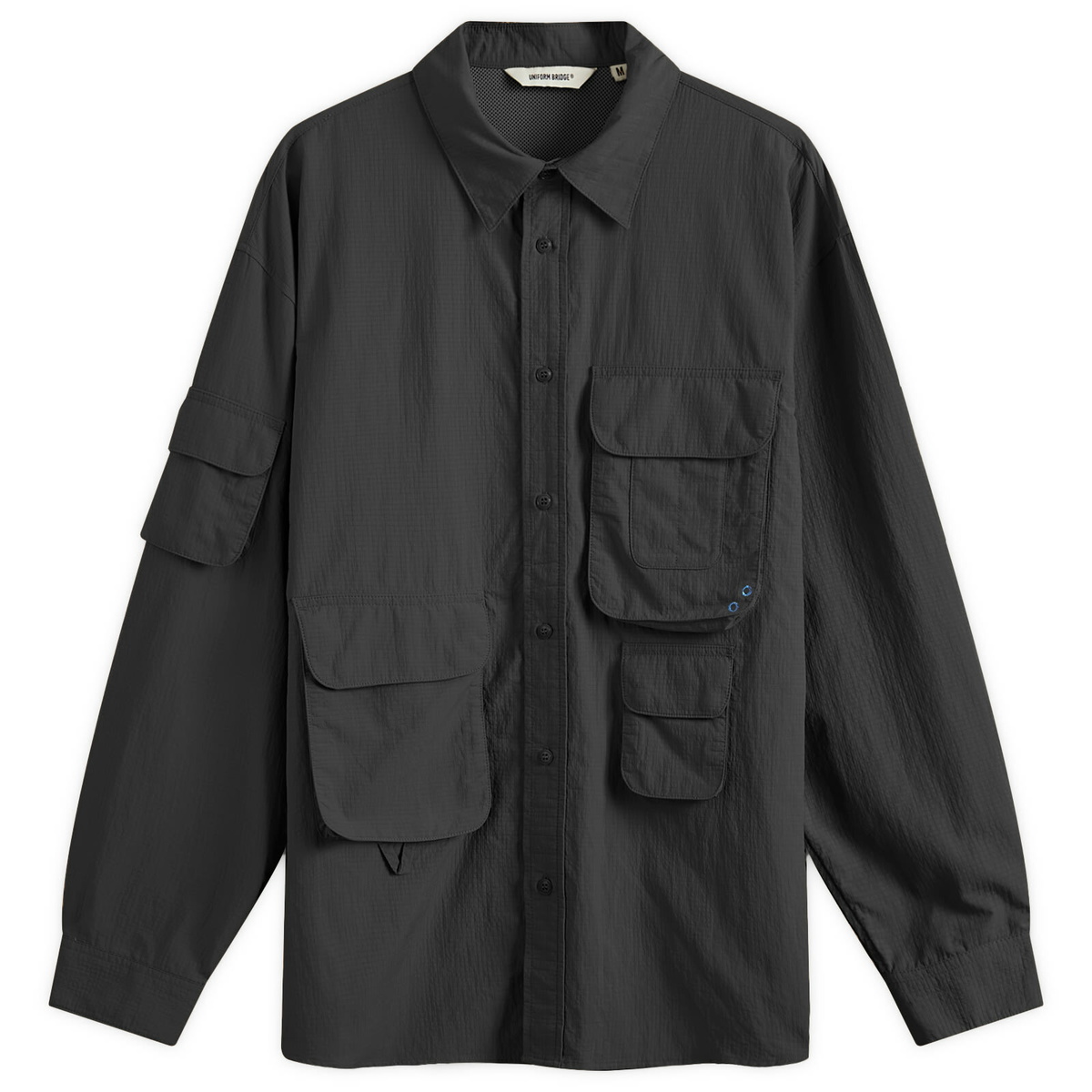 Uniform Bridge Men's Ripstop Multi Pocket Shirt in Black