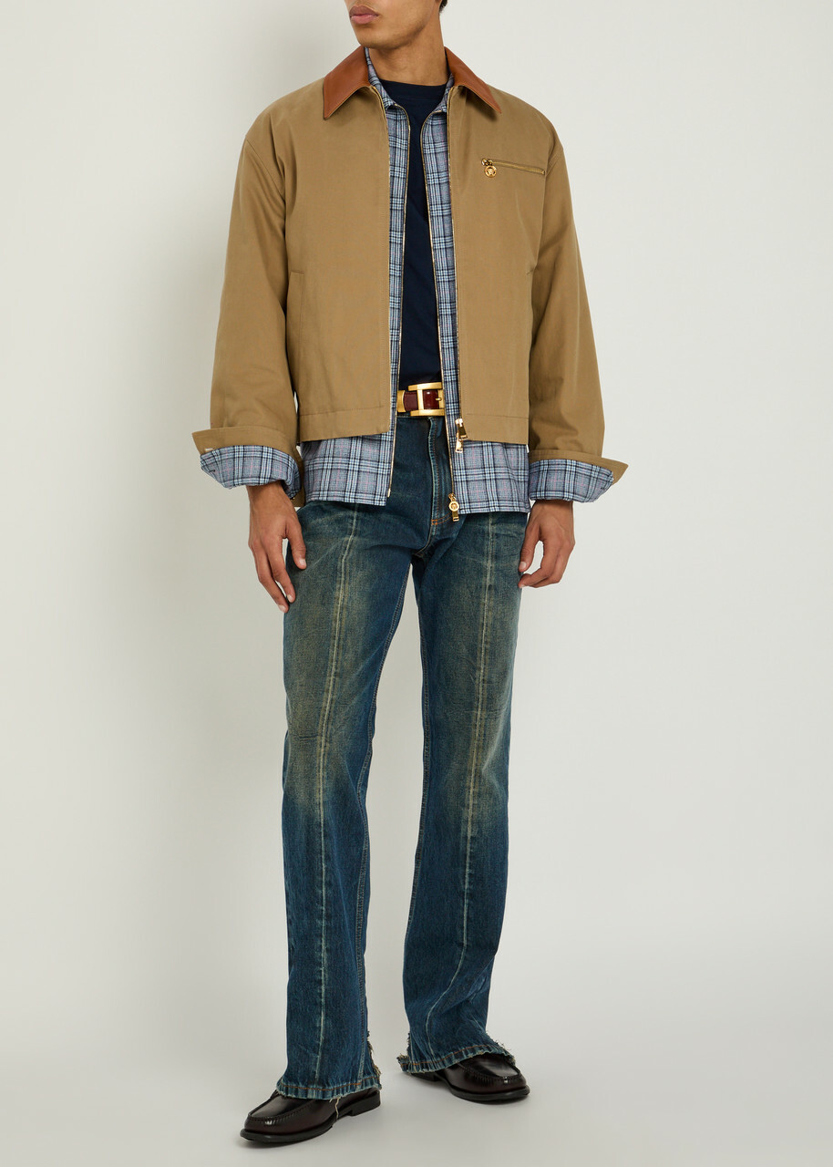 Versace Quilted Canvas Jacket Beige