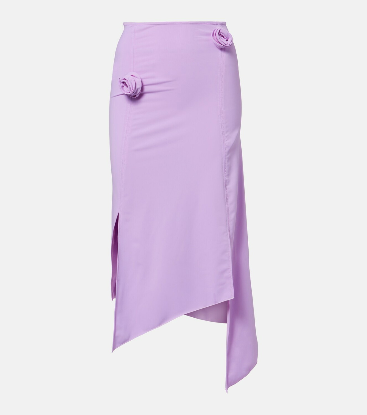 Coperni Floral-appliqué jersey midi skirt