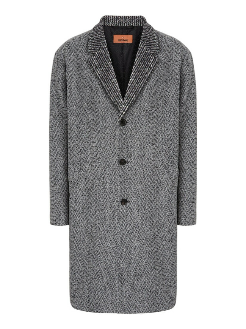 Missoni Reversible Navy Down Zig Zag Jacket Missoni
