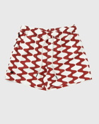 Oas Big Lauda Swim Shorts Red/White - Mens - Swimwear