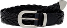 Noah Black Braided Leather Belt