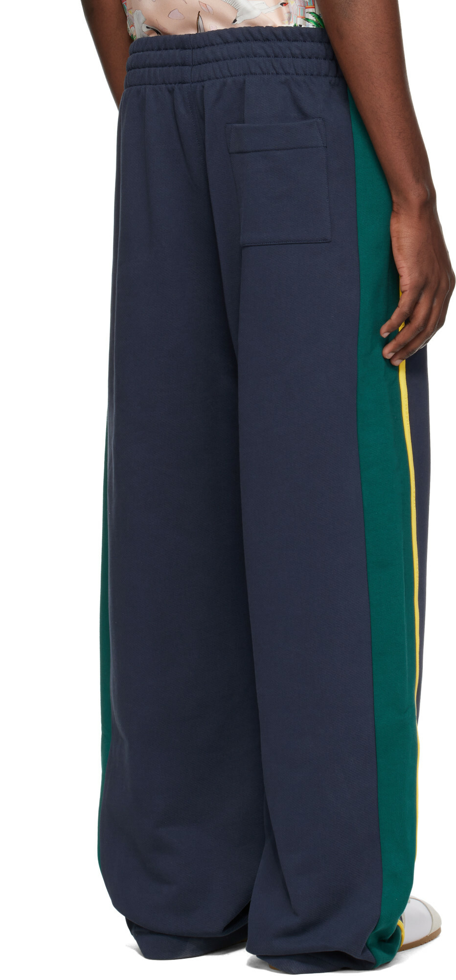 Casablanca Navy Panelled Sweatpants