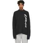 Off-White Grey Panther Distressed Sweater