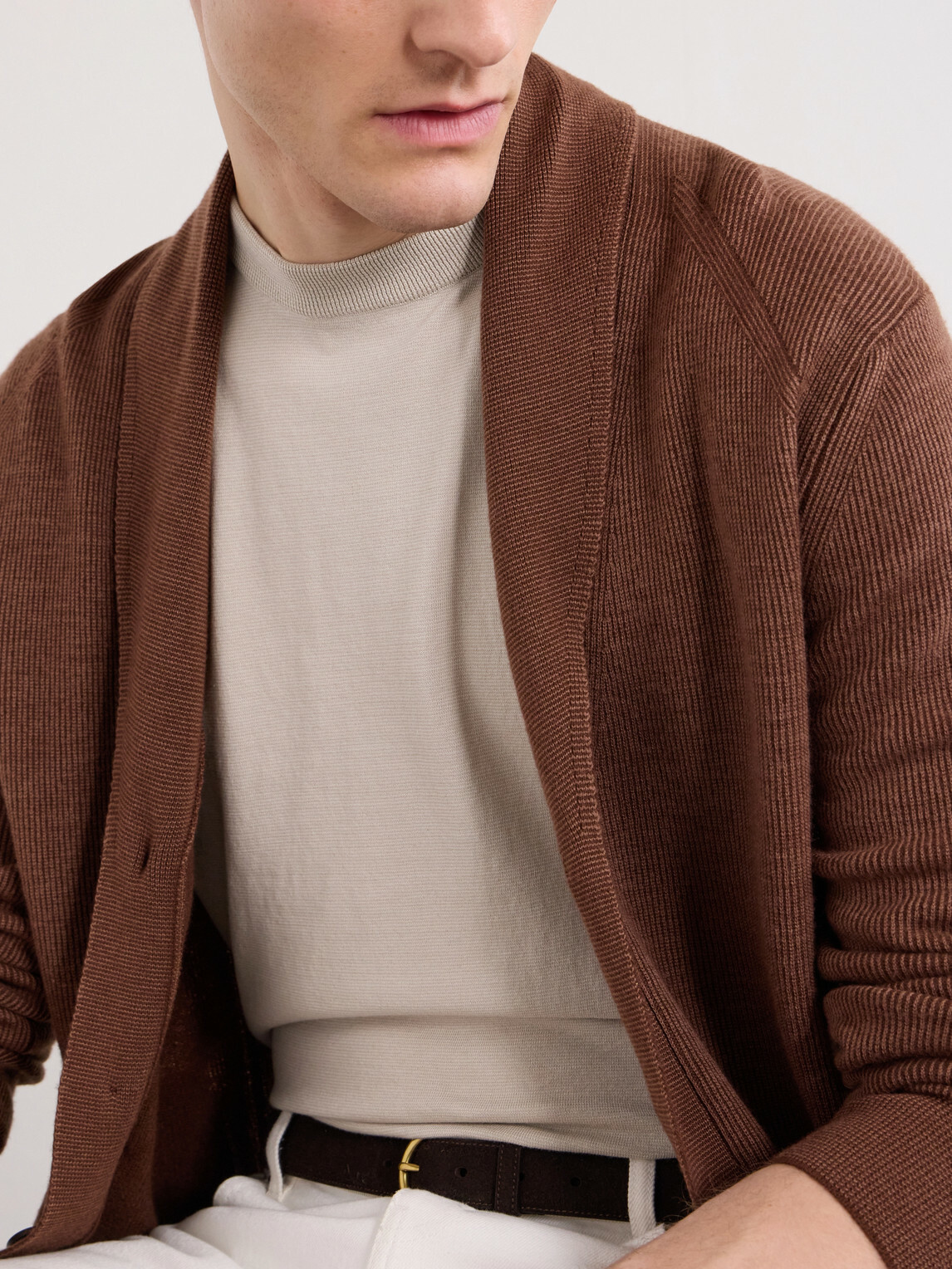 Brioni - Knitted Cotton T-Shirt - Neutrals