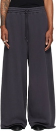 LU'U DAN Gray Raw-Cut Bontan Sweatpants