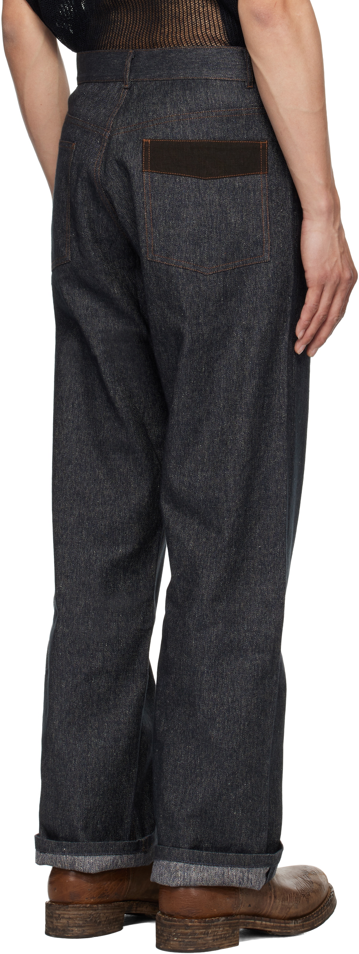 Aviva Jifei Xue Blue Soft Denim 5 Pocket Jeans