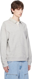 Dime Gray Wave Rugby Polo