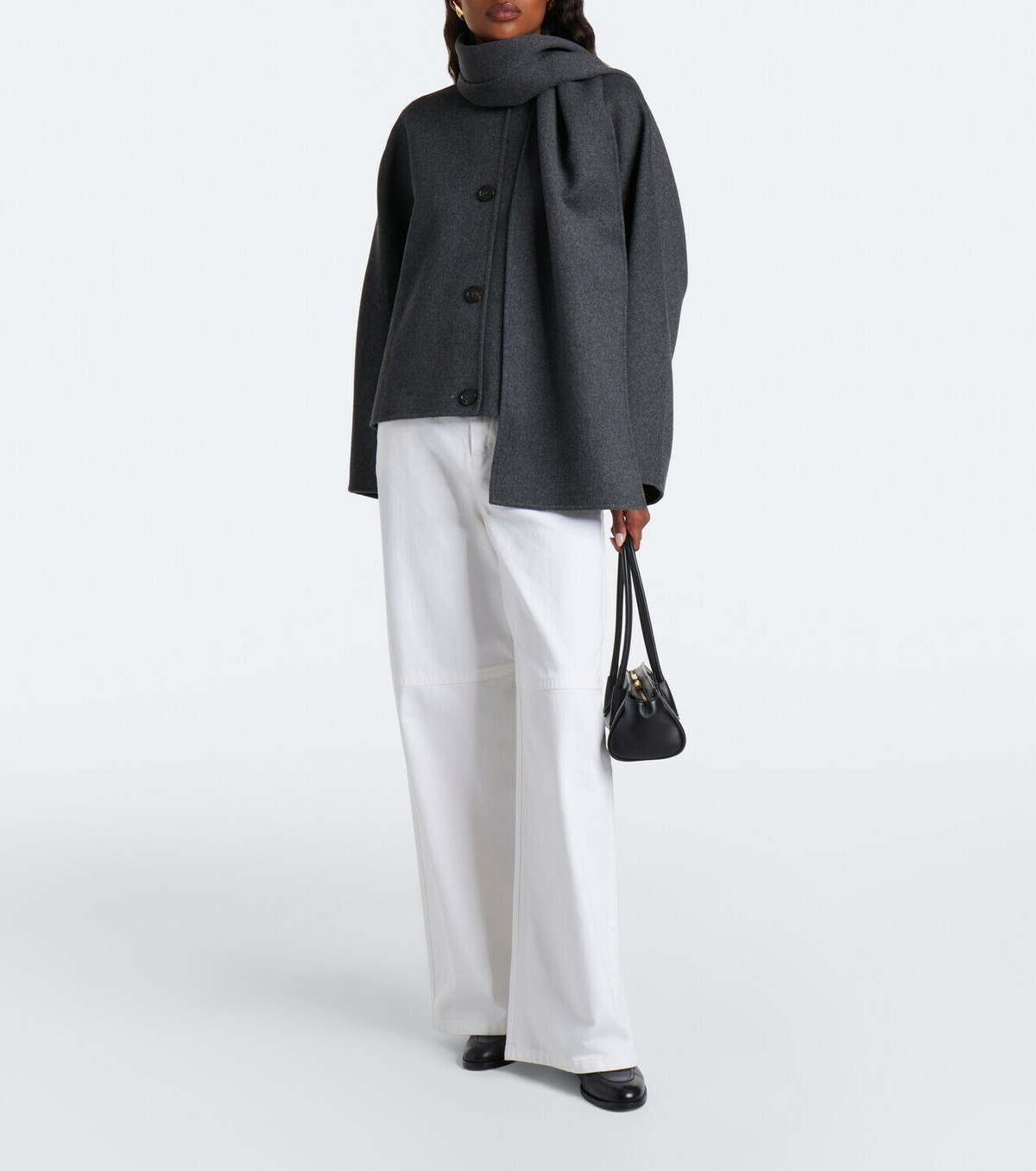 'S Max Mara Scarf-detail virgin wool jacket