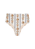 Agua BY Agua Bendita Magenta Floral-print Bikini Briefs Multicoloured
