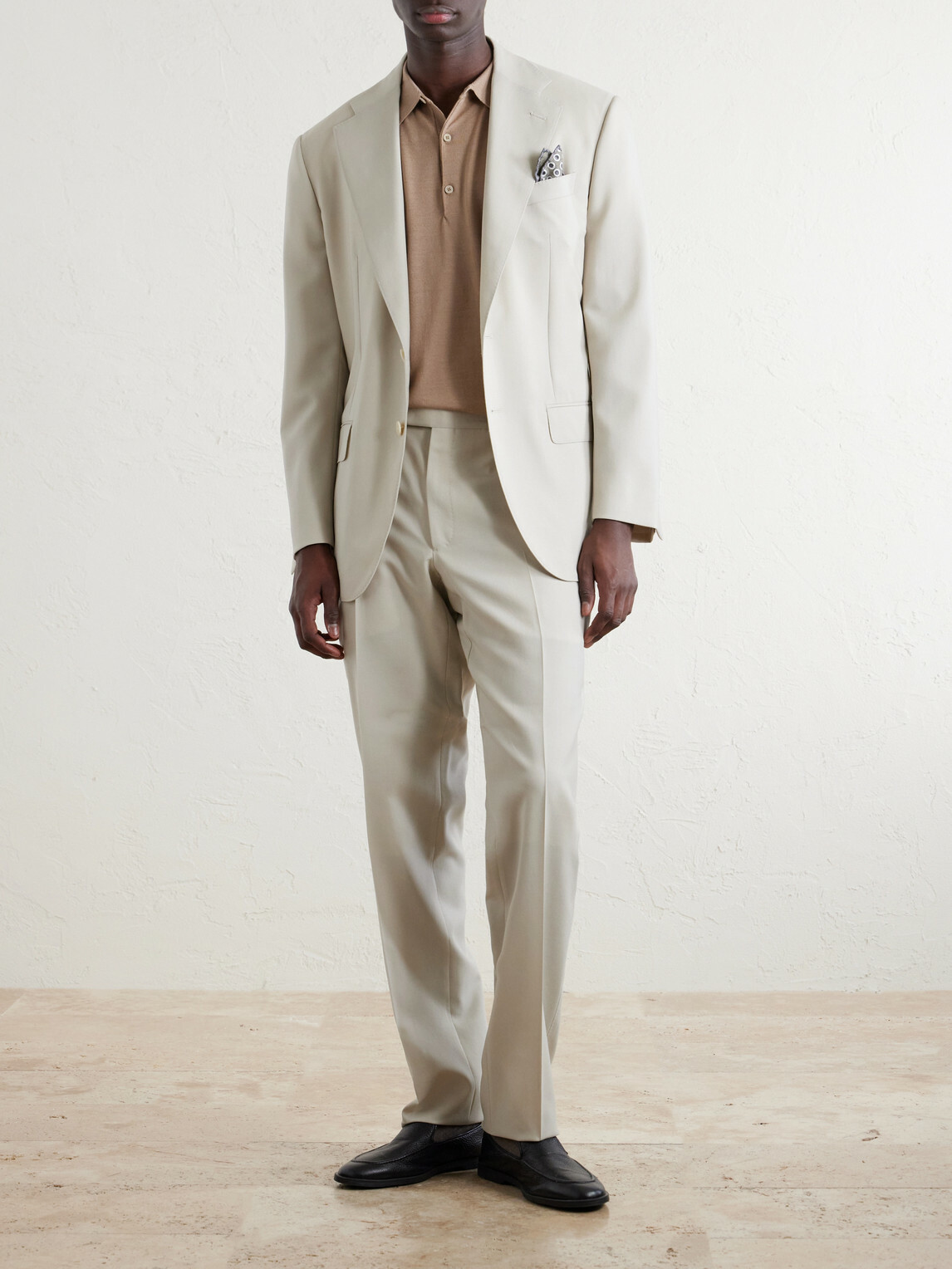 John Smedley - Macloud Knitted Merino Wool Polo Shirt - Neutrals