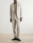 John Smedley - Macloud Knitted Merino Wool Polo Shirt - Neutrals