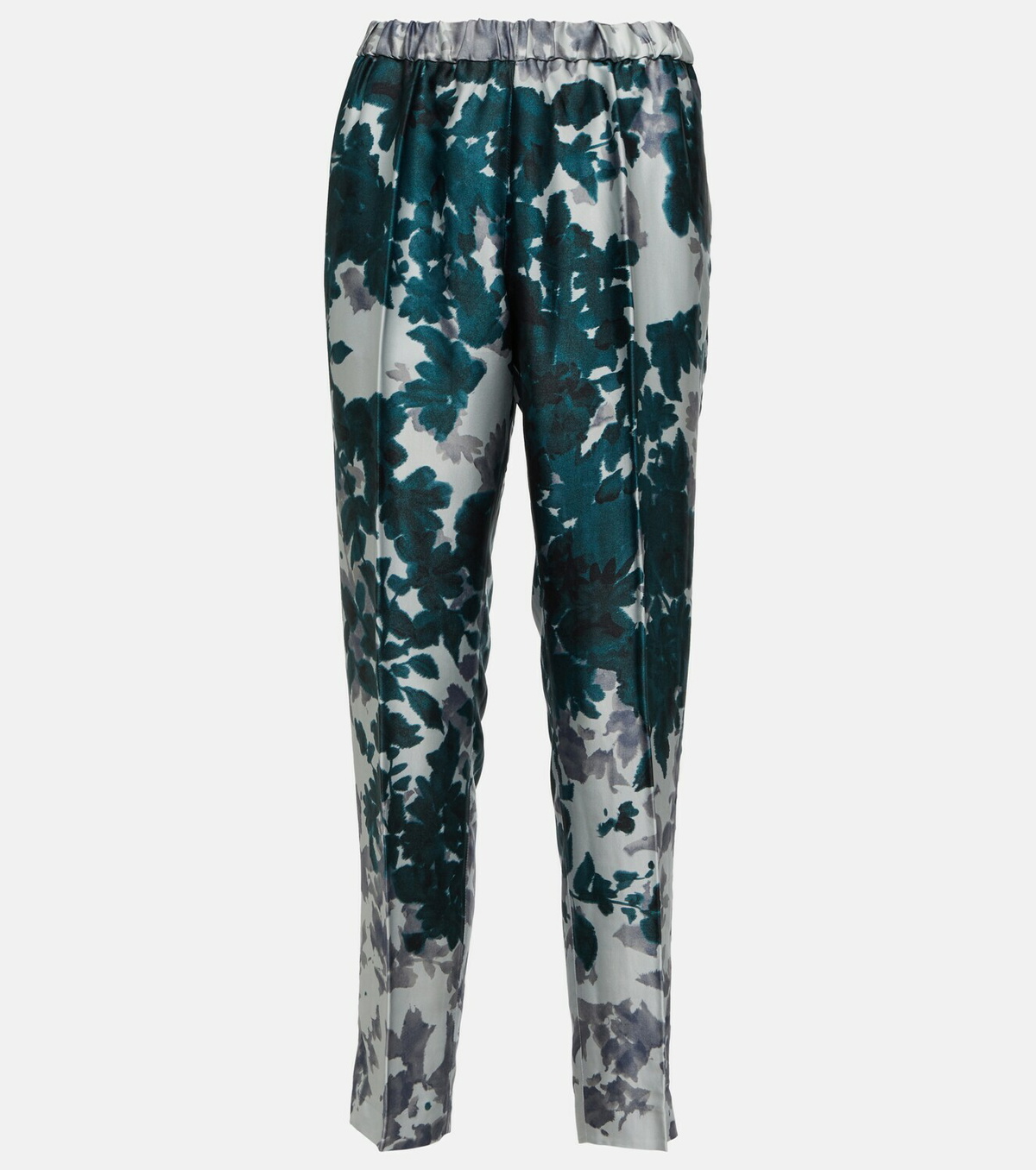 Dries Van Noten Printed tapered satin pants Dries Van Noten