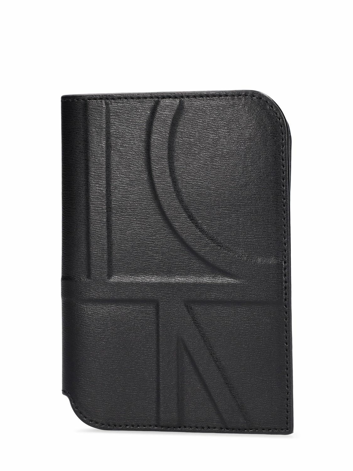 Toteme Monogram レザーパスポートホルダー TOTEME - Monogram Leather Passport Holder Toteme
