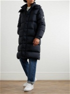 Moncler - Hanoverian Logo-Appliquéd Quilted Padded Shell Down Parka - Blue