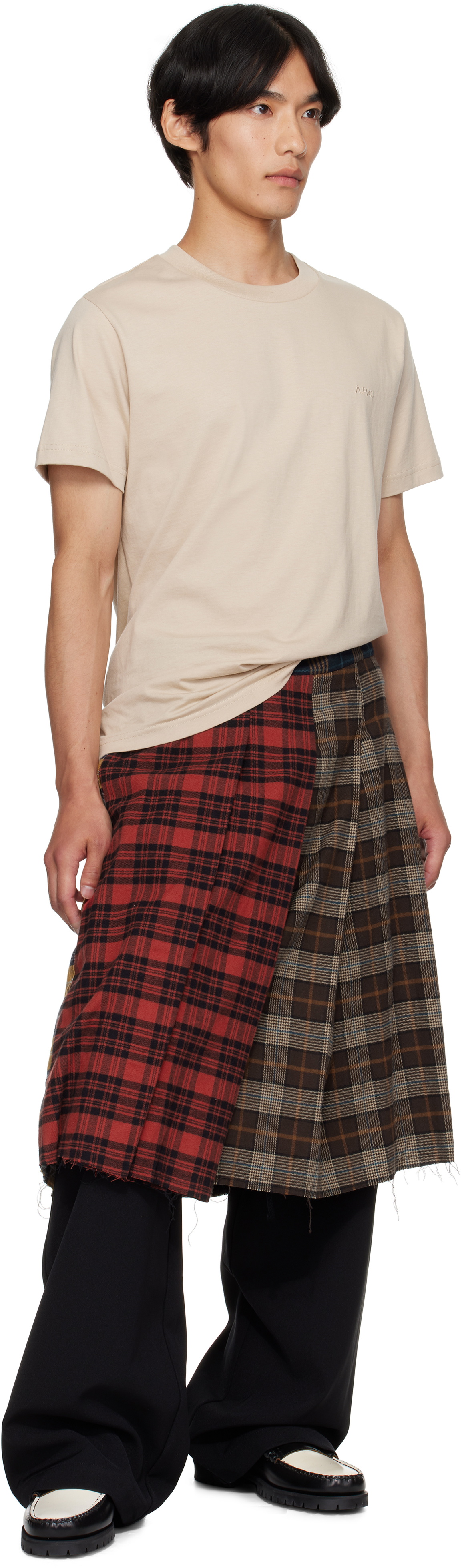 Song for the Mute Multicolor Tartan Flannel Pleated Shorts