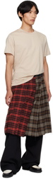 Song for the Mute Multicolor Tartan Flannel Pleated Shorts