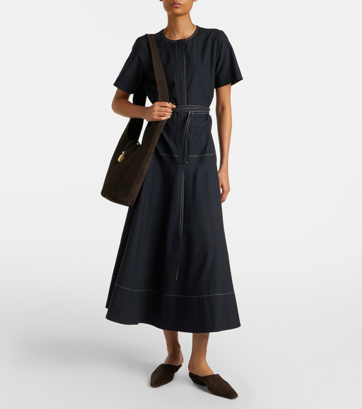 DeMellier Siena Medium suede shoulder bag