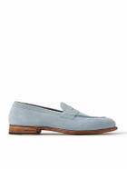 Grenson - Lloyd Suede Penny Loafers - Blue