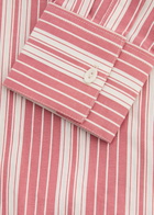Faithfull The Brand Capri Striped Cotton-poplin Shirt Red And White
