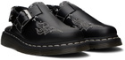 Dr. Martens Black Jorge II Gothic Americana Leather Slingback Mules