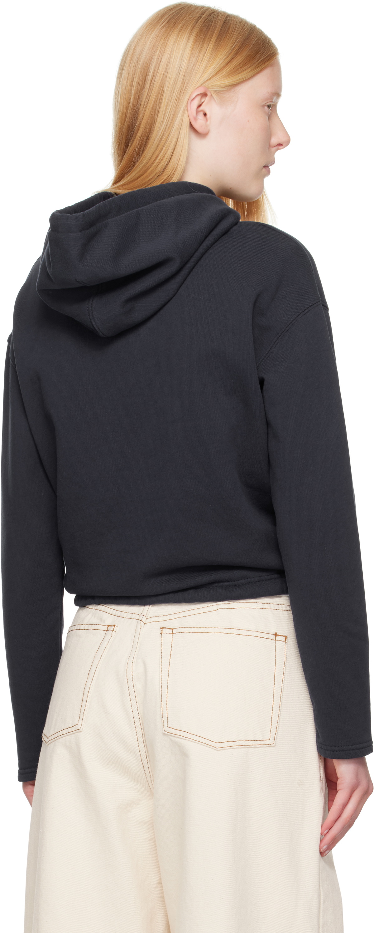 AMI Paris Navy Cotton Ami de Coeur Hoodie