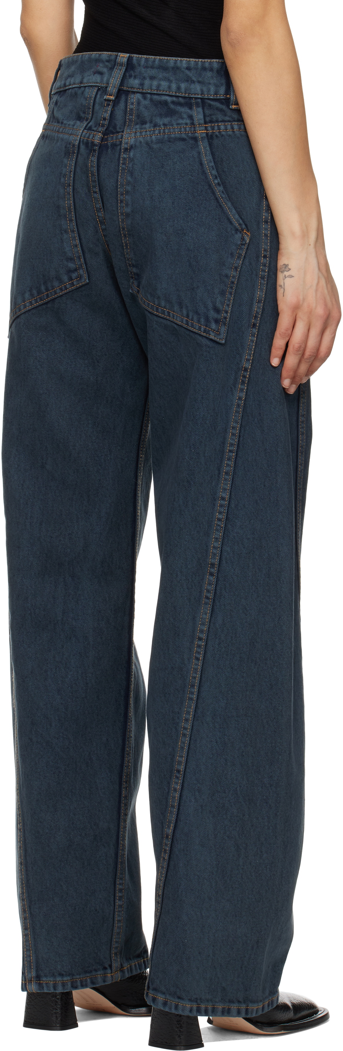 Eckhaus Latta Blue Bend Jeans