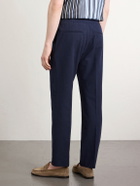 Paul Smith - Straight-Leg Cotton-Blend Seersucker Trousers - Blue