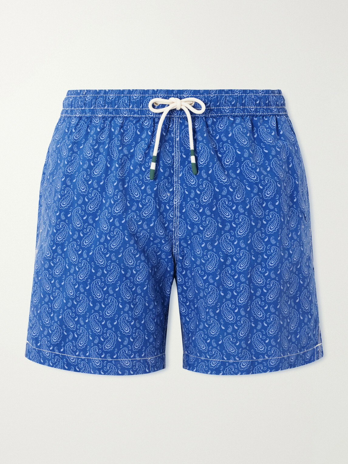 Hartford - Straight-Leg Mid-Length Printed Swim Shorts - Blue