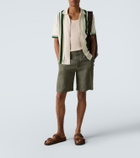 Orlebar Brown Tiernan striped cotton bowling shirt