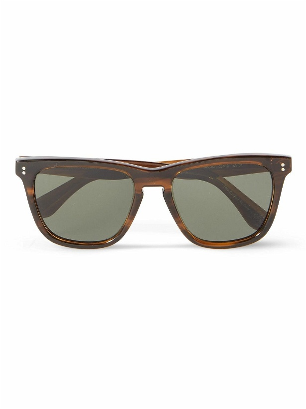 Photo: Oliver Peoples - Lynes Square-Frame Tortoiseshell Acetate Polarised Sunglasses
