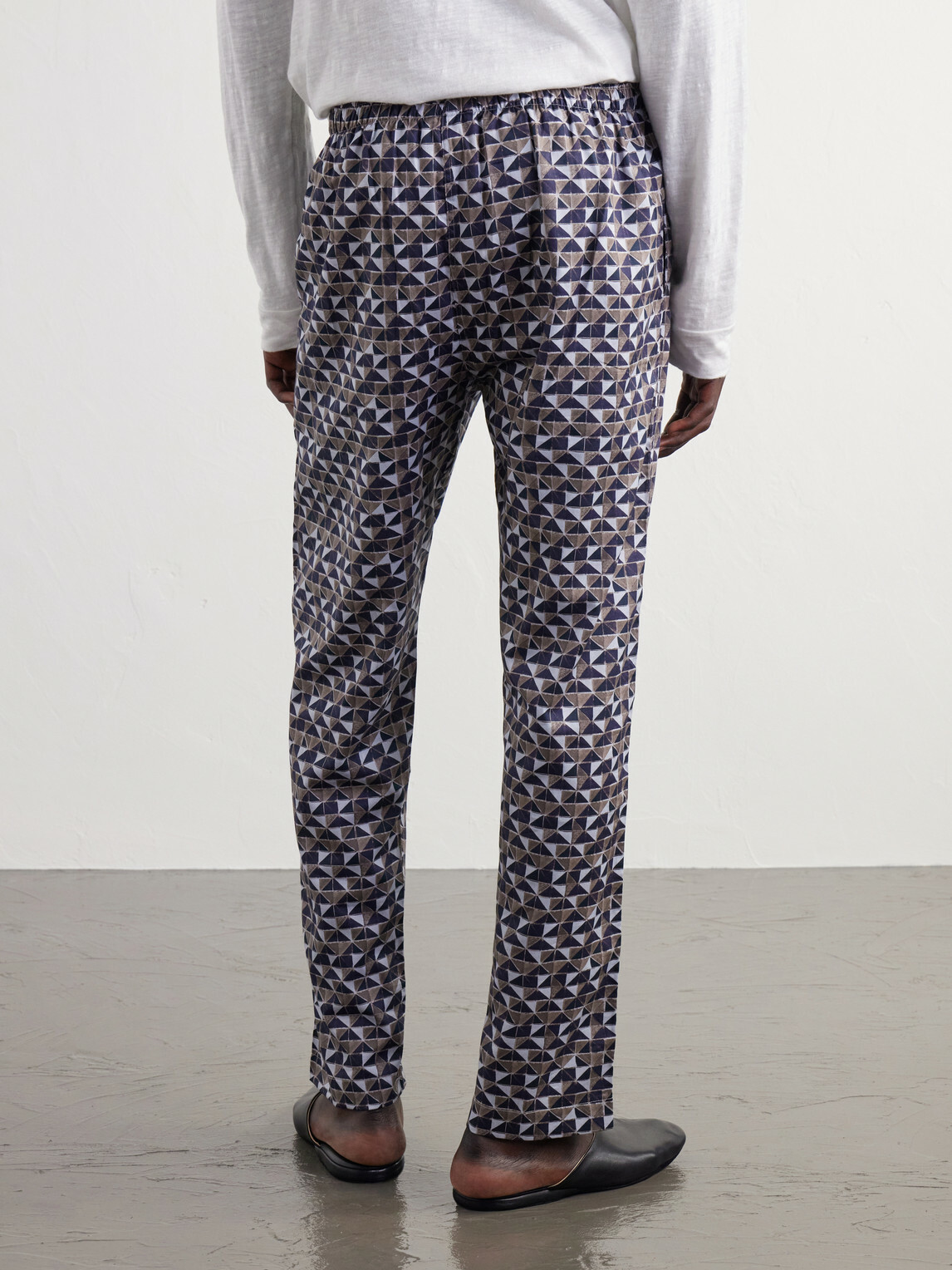 Zimmerli - Printed Cotton-Sateen Pyjama Trousers - Blue
