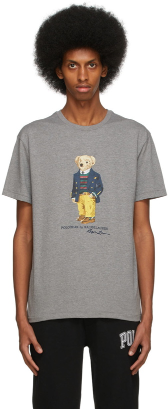 Photo: Polo Ralph Lauren Grey Classic Polo Bear T-Shirt