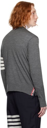 Thom Browne Gray Classic 4-Bar Sweater