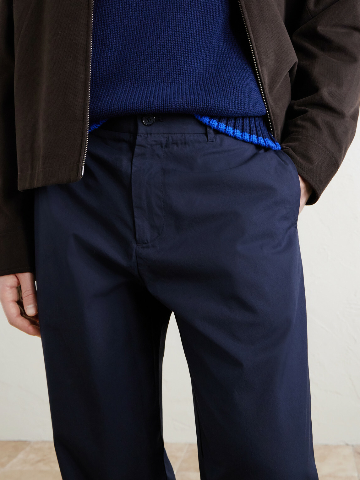 NN07 - Brendan 10042 Straight-Leg Organic Cotton-Blend Chino - Blue
