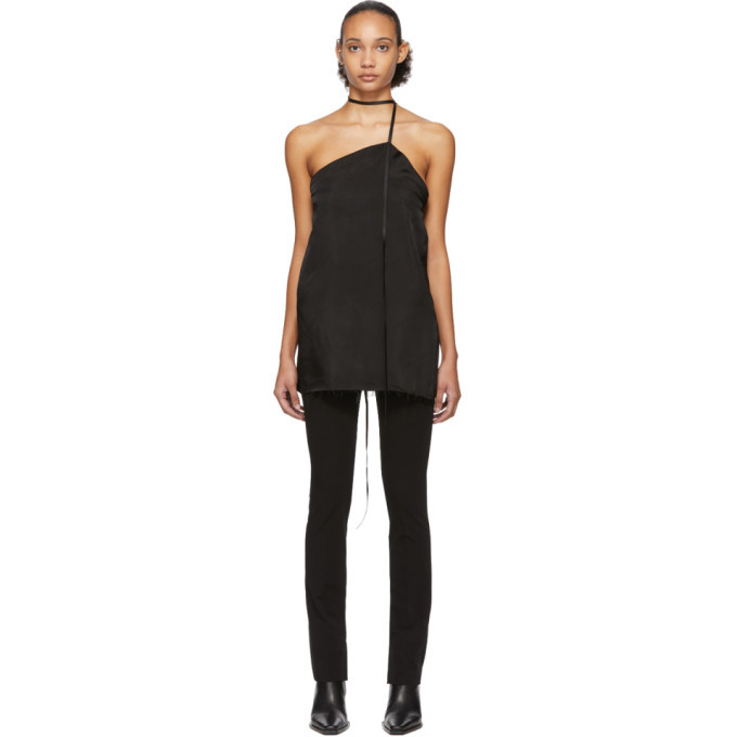Photo: Yang Li Black Asymmetric Bondage Camisole