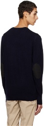 ASPESI Navy V-Neck Sweater