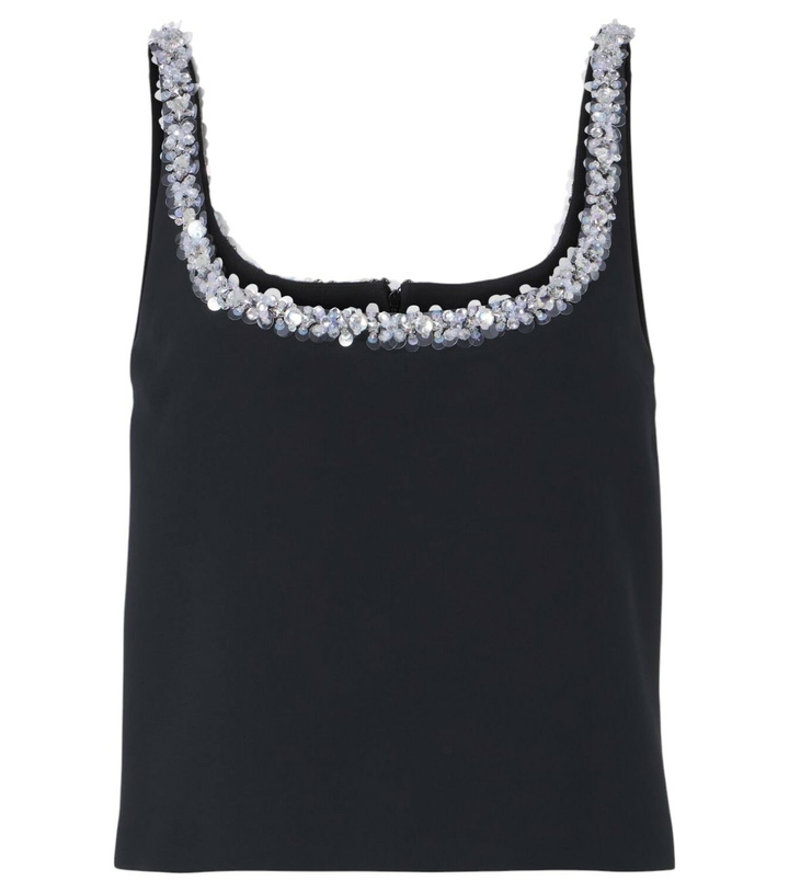 Photo: Gucci Sequined silk and wool crêpe cady tank top