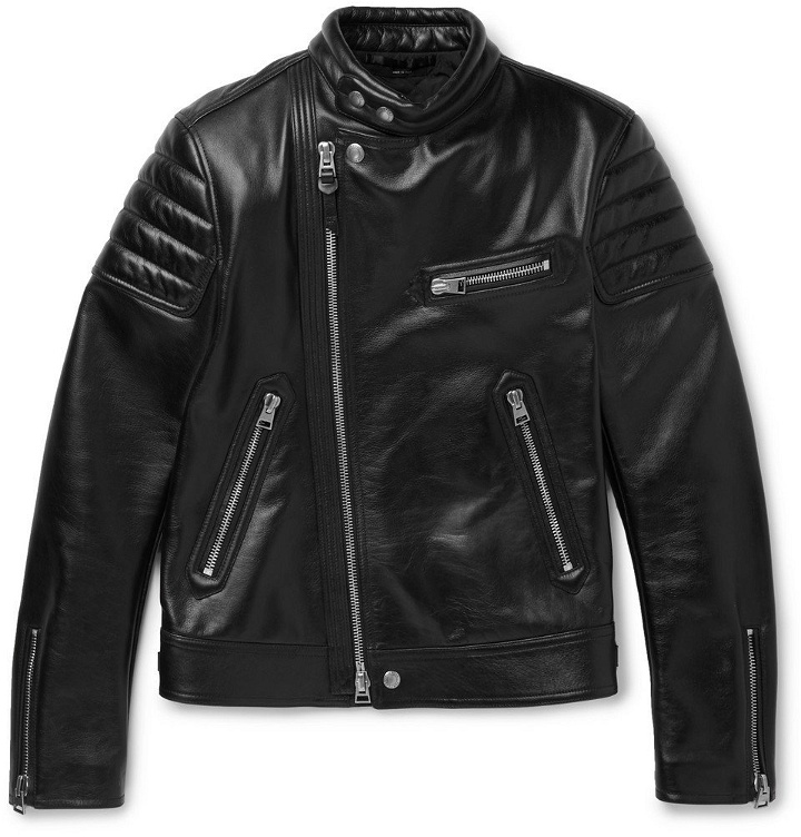 Photo: TOM FORD - Slim-Fit Leather Jacket - Black