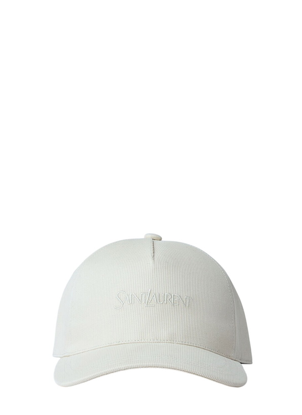 Photo: Saint Laurent Logo Embroidery Baseball Cap