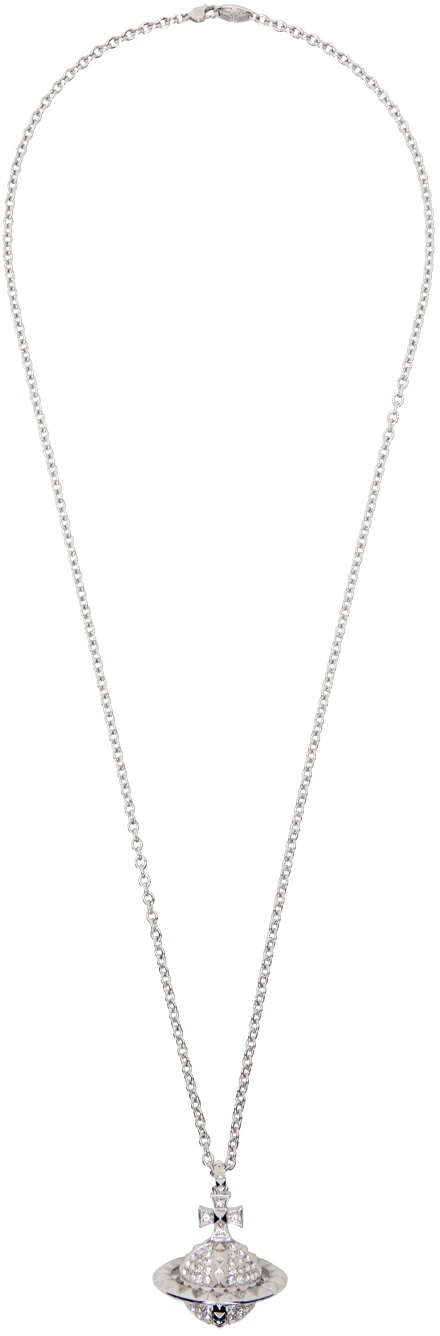 Vivienne Westwood Silver Mayfair Large Orb Pendant Necklace
