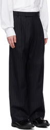 The Frankie Shop Navy Pinstripe Beo Trousers