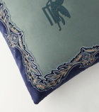 Etro Kiri embroidered cotton velvet cushion