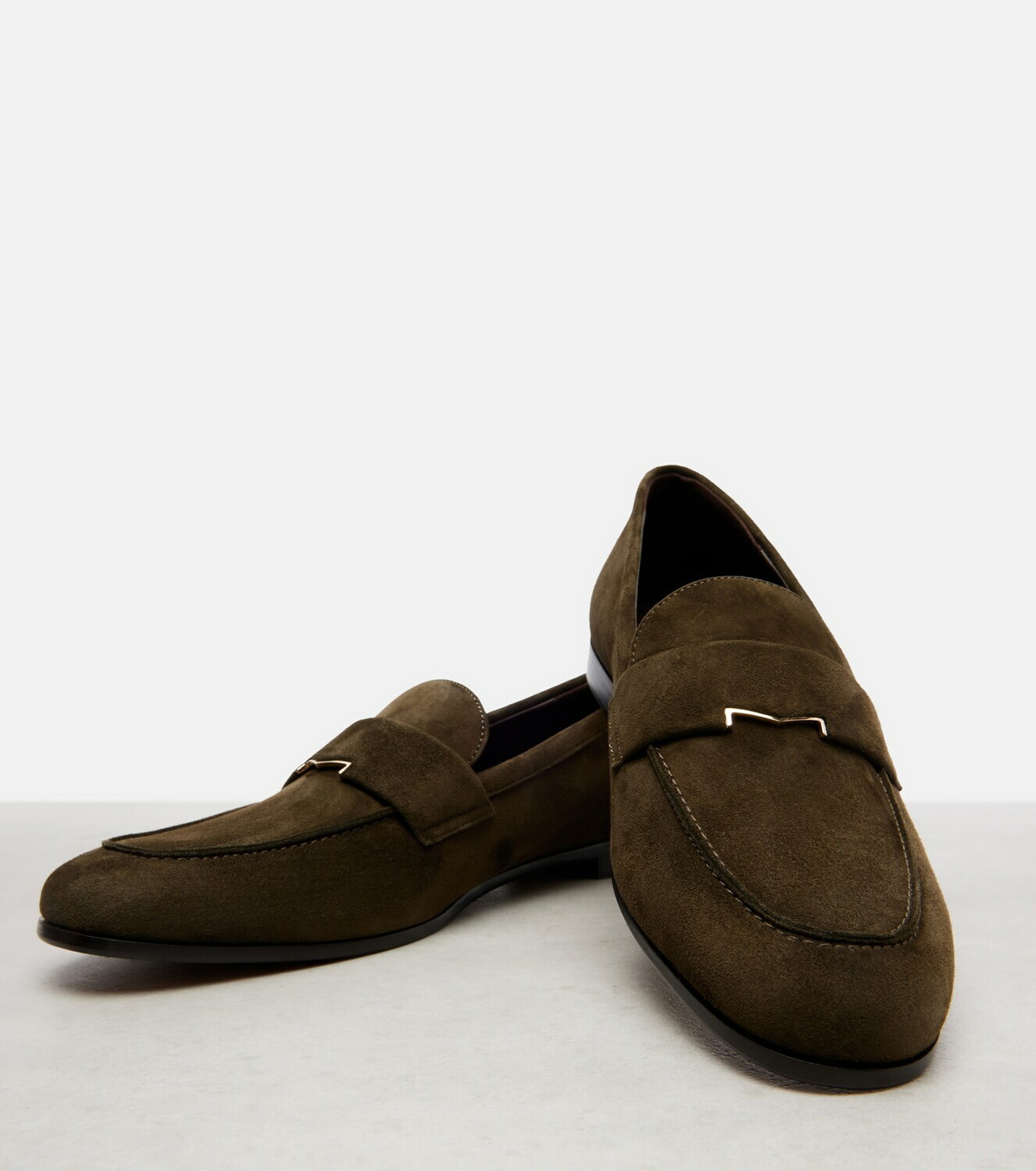 Max Mara Embellished suede loafers