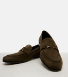 Max Mara Embellished suede loafers