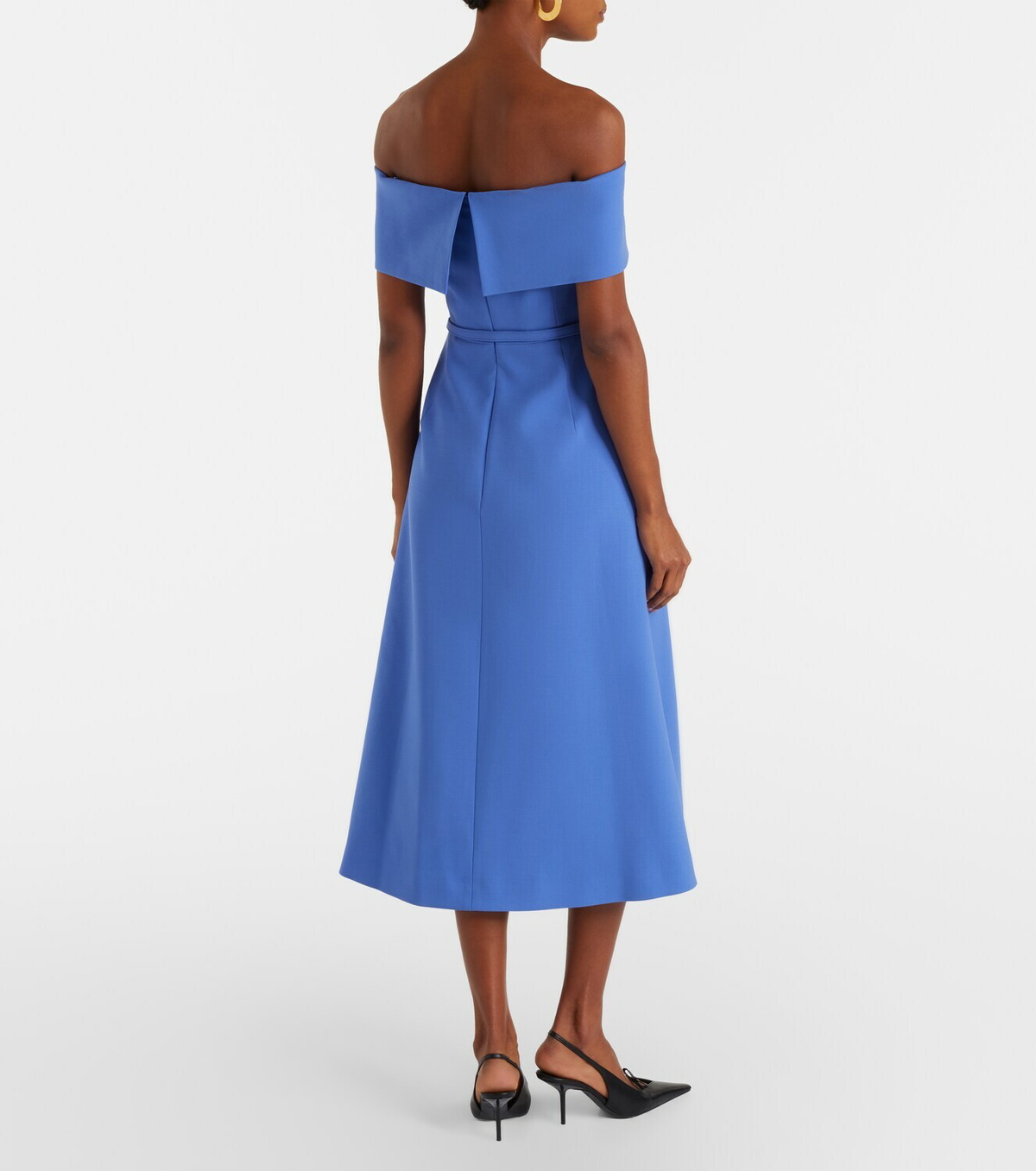 Carolina Herrera Belted wool-blend midi dress