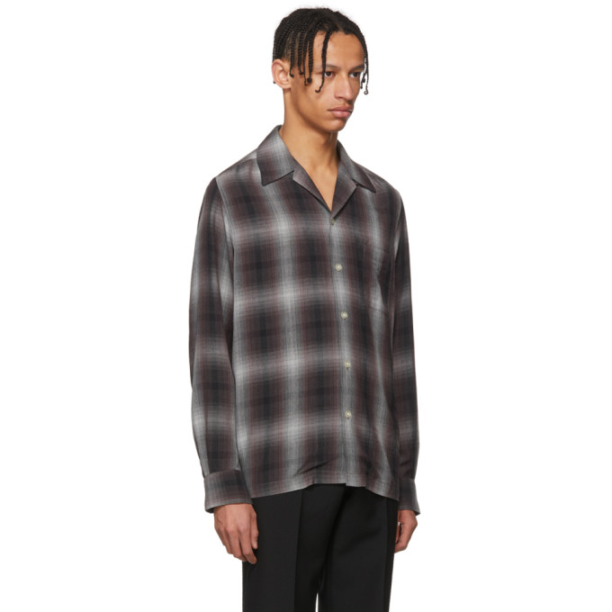 wacko maria ombre check open shirts-